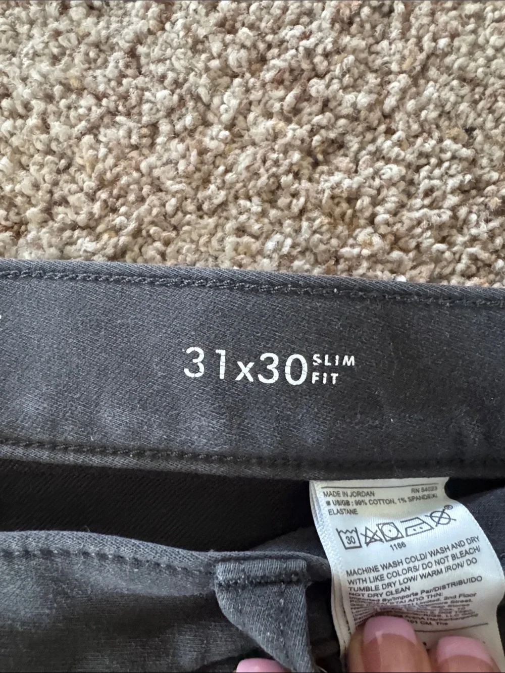 Banana Republic Men’s traveler Slim charcoal Jeans